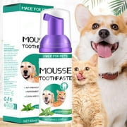 Pet-Friendly Mousse Toothpaste for Dogs and Cats Peppermint Flavor, Cleans and Cares for Teeth, 2.02 fl oz